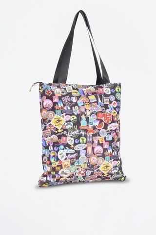 Sac shopping World - Noir et rose