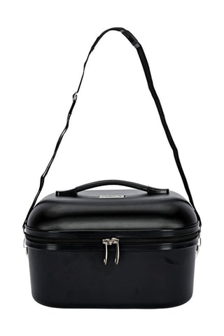 Trousse de beauté Kelly  - Argenté, noir et rouge