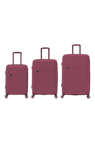 Set de 3 valises Twinny (S/M/L) - 55/65/75 cm - Rouge