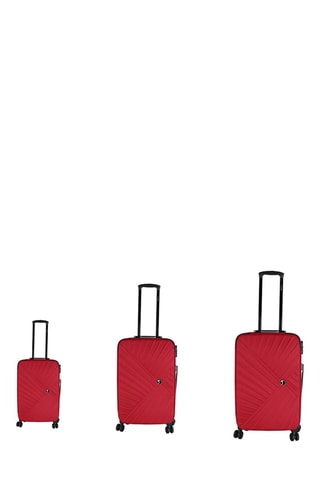 Set de 3 valises Disco - 56/66/76 cm  - Rouge