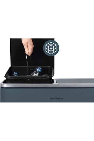 Cubo de basura con pedales y 2 compartimentos  - 60 l