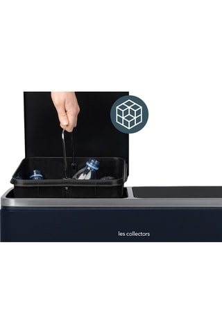 Cubo de basura con pedales y 2 compartimentos  - 60 l