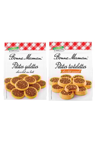 6 petites tartelettes chocolat au lait et 6 petites tartelettes caramel et chocolat au lait - 12 x 250 g