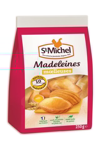 5 x Madeleines moelleuses nature St Michel - 5 x 10 sachets individuels - 5 x 250 g