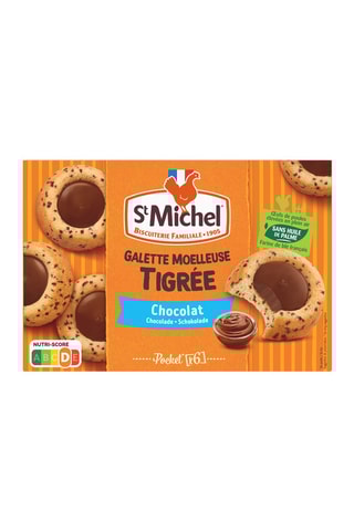 9 paquets de galettes moelleuses tigrées chocolat St Michel - 9 x 180 g