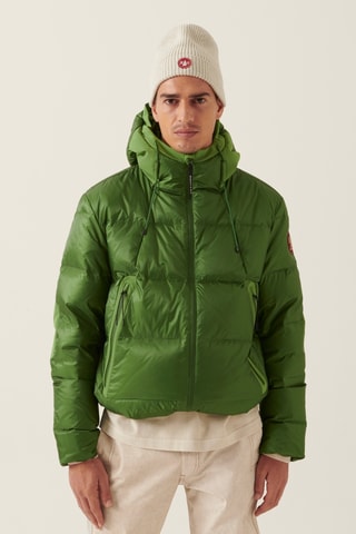 Blusão com capuz - Verde-escuro