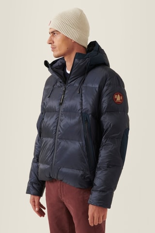 Blusão com capuz - Azul-marinho