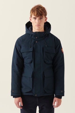 Casaco com capuz - Azul-marinho