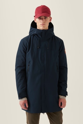 Parca com capuz - Azul-marinho