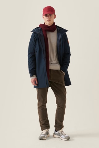 Parca com capuz - Azul-marinho