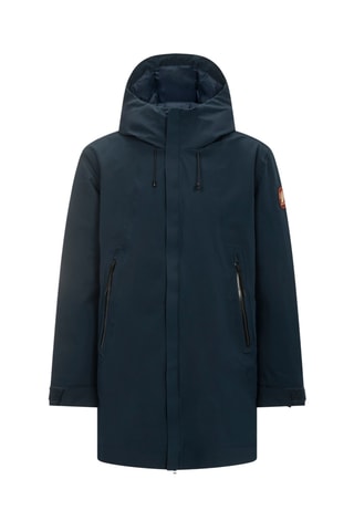 Parca com capuz - Azul-marinho