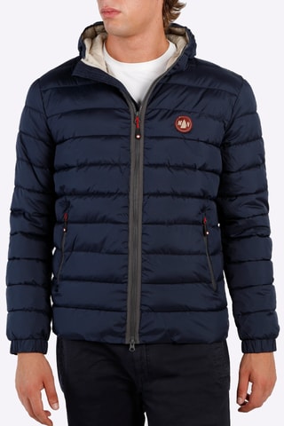 Blusão com capuz - Azul-marinho