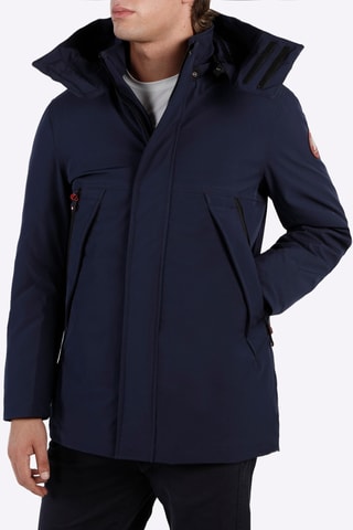 Parca com capuz - Azul-marinho