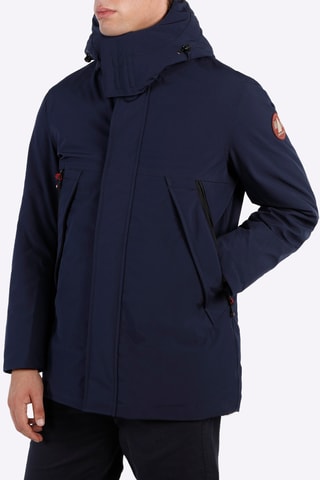 Parca com capuz - Azul-marinho