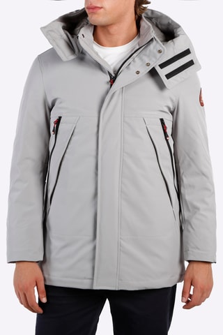 Parca com capuz - Cinzento