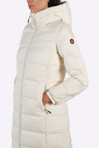 Blusão comprido com capuz - Branco