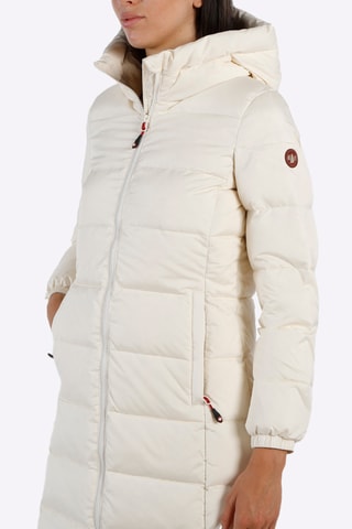 Blusão comprido com capuz - Branco