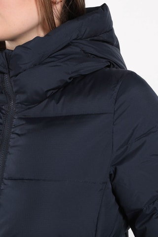 Blusão comprido com capuz - Azul-marinho