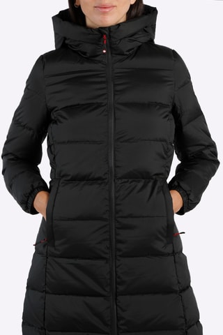 Blusão comprido com capuz - Preto