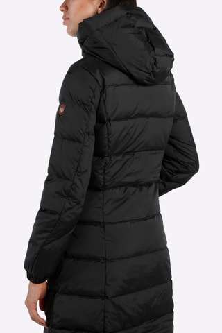 Blusão comprido com capuz - Preto