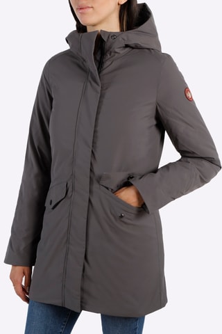 Blusão comprido com capuz - Cinzento-escuro