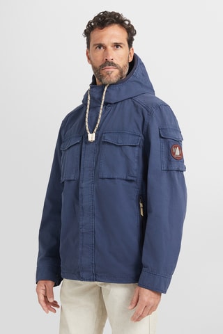 Casaco com capuz - Azul-marinho