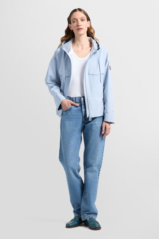 Corta-vento com capuz - Azul-celeste