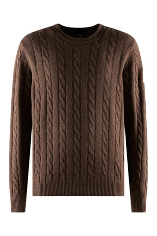 Camisola de lã - Castanho-claro