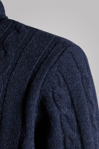 Camisola em lã e caxemira - Azul-escuro