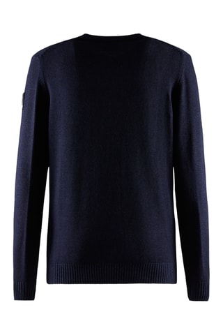 Camisola em lã e caxemira - Azul-escuro