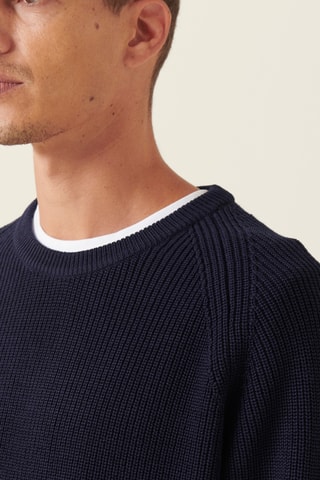 Camisola de lã - Azul-marinho