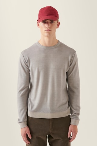 Camisola de lã - Cinzento-claro