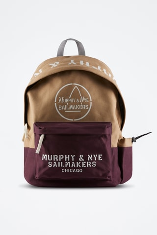 Mochila - Bege e bordô