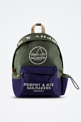 Mochila - Caqui e azul-marinho