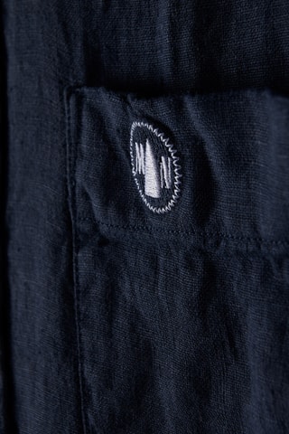 Camisa em linho - Azul-marinho