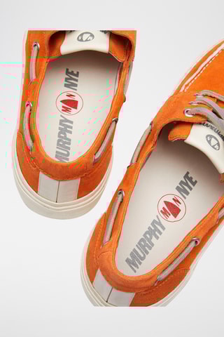 Sapatos de vela em couro - Laranja