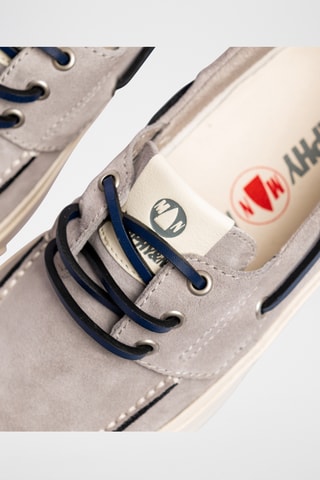 Sapatos de vela em couro - Cinzento-claro