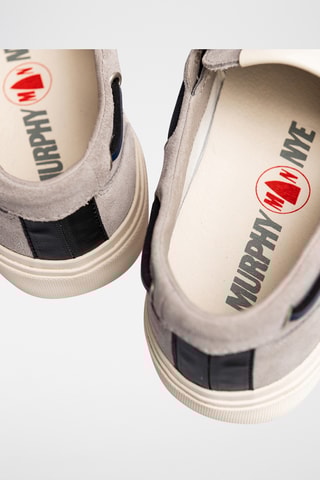 Sapatos de vela em couro - Cinzento-claro