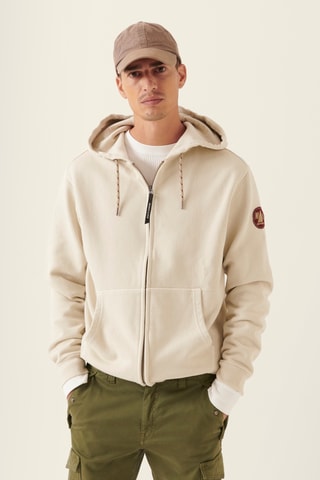 Sweat com capuz - Cru