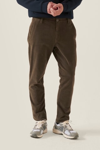 Calças em veludo - Caqui