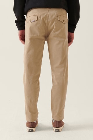 Calças regular - Bege