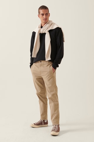 Calças regular - Bege