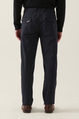 Calças regular - Azul-marinho