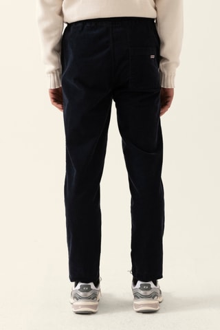 Calças em veludo - Azul-marinho