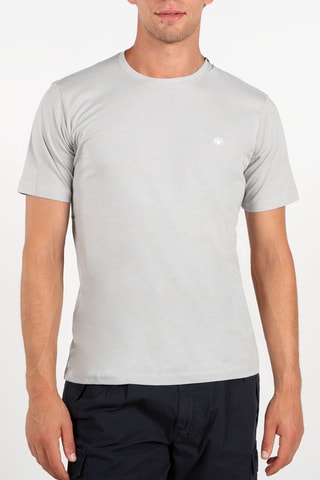 T-shirt em algodão biológico - Cinzento-claro