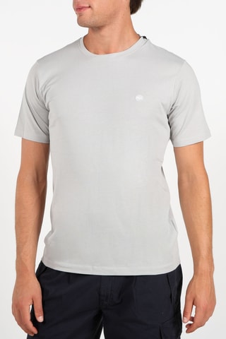 T-shirt em algodão biológico - Cinzento-claro