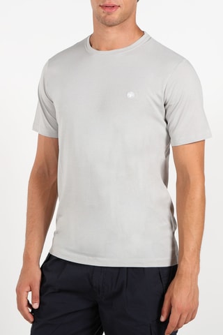 T-shirt em algodão biológico - Cinzento-claro