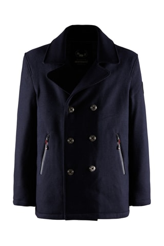 Sobretudo de lã - Azul-escuro