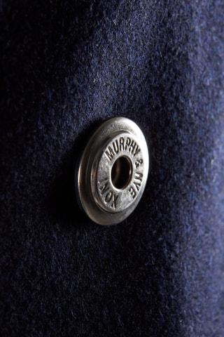 Sobretudo de lã - Azul-escuro