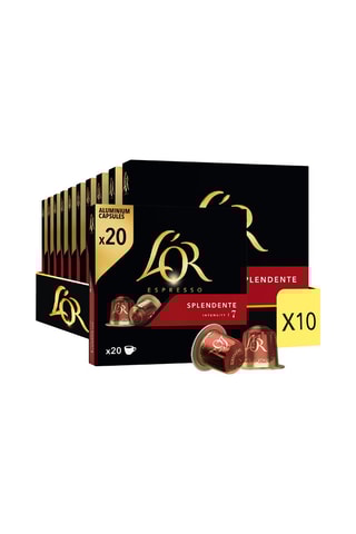 200 capsule Caffè L'OR Espresso Splendente - Intensità 7 - Compatibilità Nespresso®*